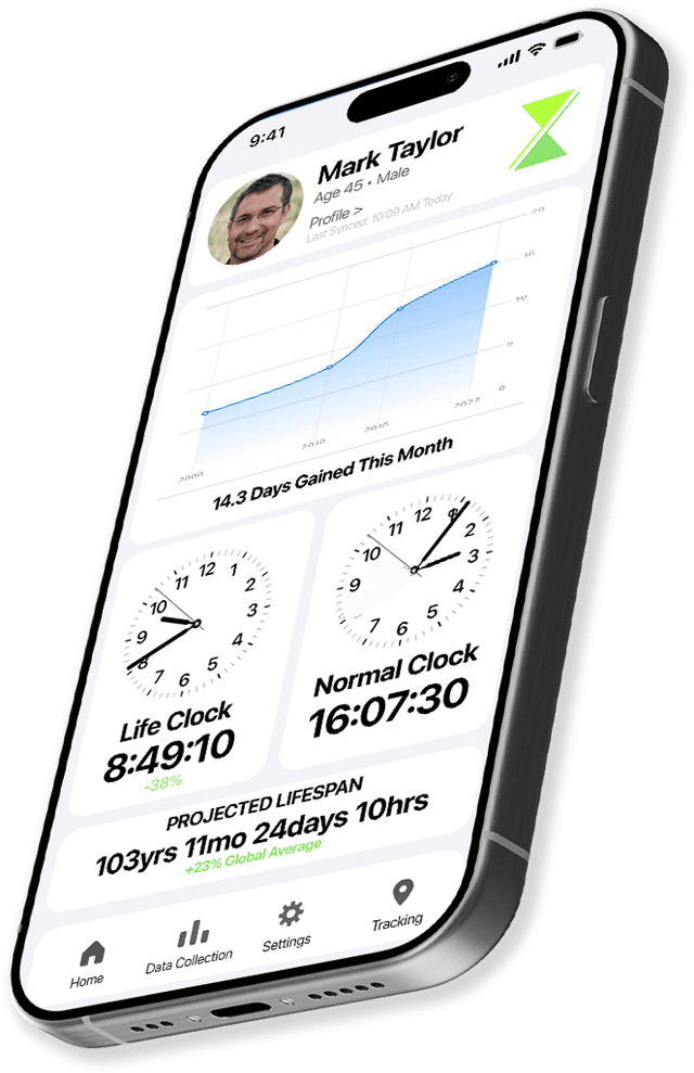 LifeClock DX App Interface